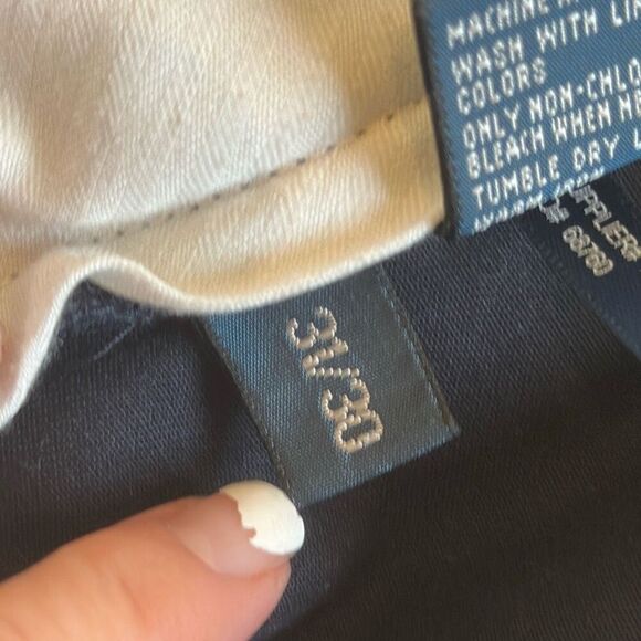 Vintage Polo by Ralph Lauren Preston Pant size 31/30 100% Cotton Navy Blue - Picture 8 of 10